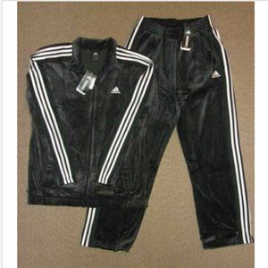 adidas tradition mens velour tracksuit